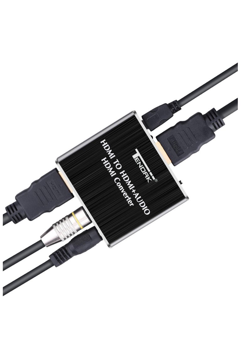 مستخرج صوت HDMI، موزع صوت HDMI 4K HDMI الى HDMI SPDIF توسلينك بصري ومحول صوت ستيريو 3.5 ملم HDMI 1.4 لمشغل بلو راي والكمبيوتر وبلاي ستيشن 4 - Image 5