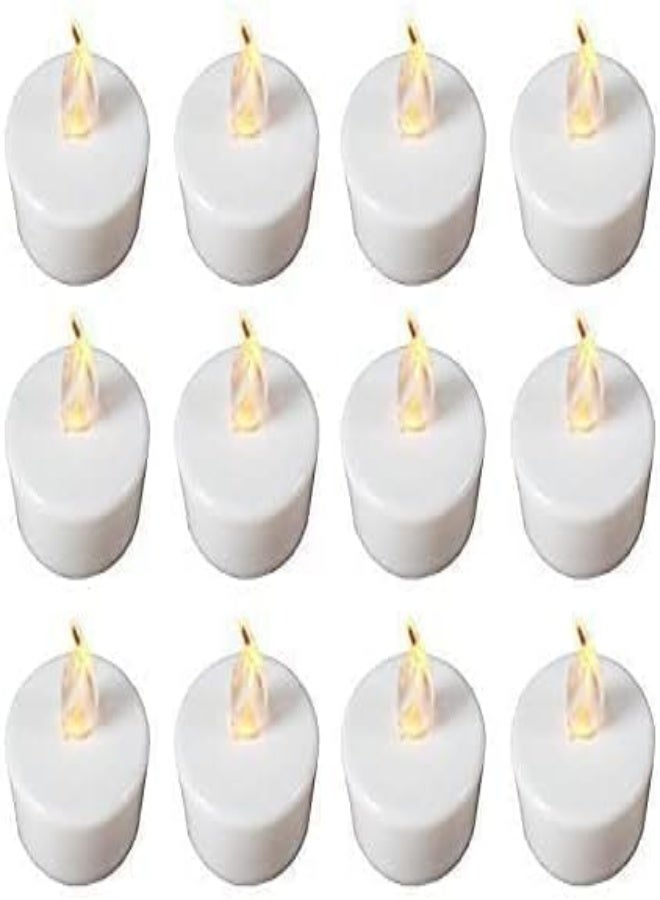 AKDC 12 Pcs/Set Led Flickering Battery Operated Tea Light - Image 2