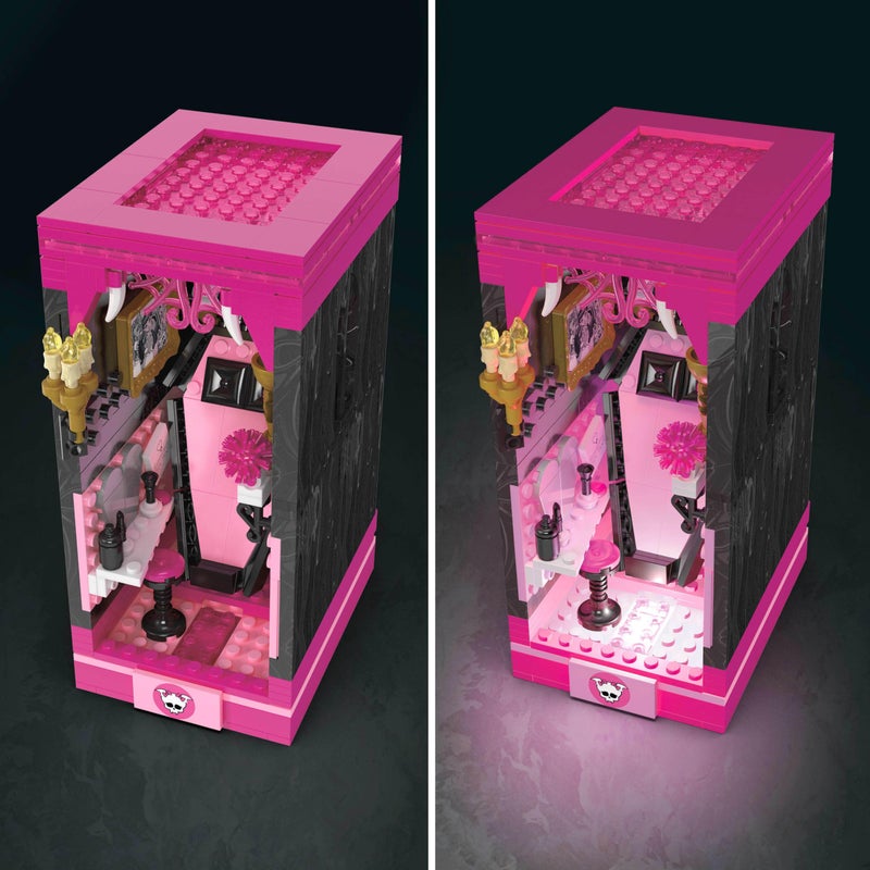 Mega Brands MEGA Monster High Action Figure Building Set Draculaura's Boo-k Crypt with 301 Pieces, Book Nook for Collectors - Image 4