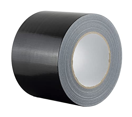GTSE Wide Duct Tape, Black, 4 Inches x 55 Yards (164 ft), Heavy Duty, Waterproof Repair Tape for Indoor or Outdoor Use, 1 Roll - Image 1