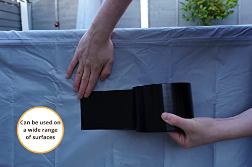GTSE Wide Duct Tape, Black, 4 Inches x 55 Yards (164 ft), Heavy Duty, Waterproof Repair Tape for Indoor or Outdoor Use, 1 Roll - Image 5
