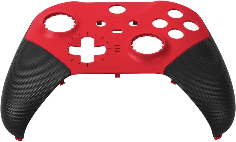طقم غطاء الواجهة الأمامية البديل وغطاء الهيكل الأمامي لإصلاح ملحقات وحدة التحكم Xbox One Elite Series 2 مع حلقات عصا التحكم (أحمر) - Image 5