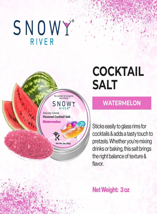 Snowy River Naturally Flavored Cocktail Salt (1x3oz Tin), Colored and Flavored Margarita Rimming Salt, Beverage Rimmer, Drink Salt, Decorative Salt for all occassions (Watermelon) - Image 2