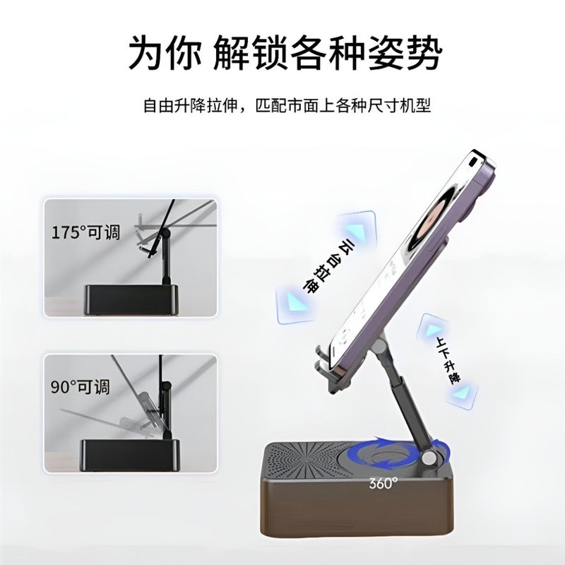 3-in-1 Bluetooth Speaker with Phone Stand  Power Bank Hollow mobile phone bracket - Image 5