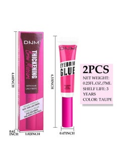Excefore Brow Mascara, Brow Fast Sculpt, Waterproof, Transfer-proof, Brush to Fill in Eyebrows And Cover Gray Hairs, Cruelty Free, Light Medium Brown, 2 Pack, 09 transparent brow glue  - Image 5