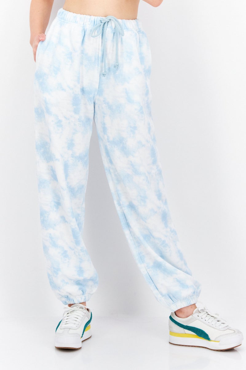 Levi's Women Regular Fit Tie Dye Sweatpants, Blue  - Image 1