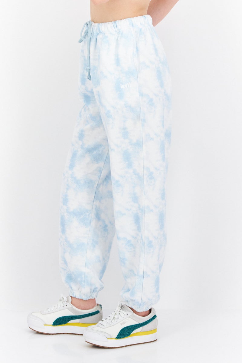 Levi's Women Regular Fit Tie Dye Sweatpants, Blue  - Image 3
