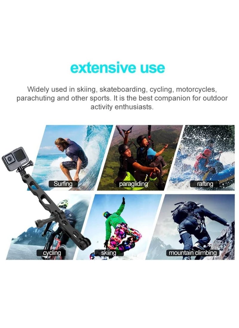 KASTWAVE Arm for Action Camera Aluminum Alloy Extension, Tripod Mount Helmet Stick, Which Compatible with GoPro Hero 10/9/8/7/6/5 Black, Insta360 etc  - Image 2