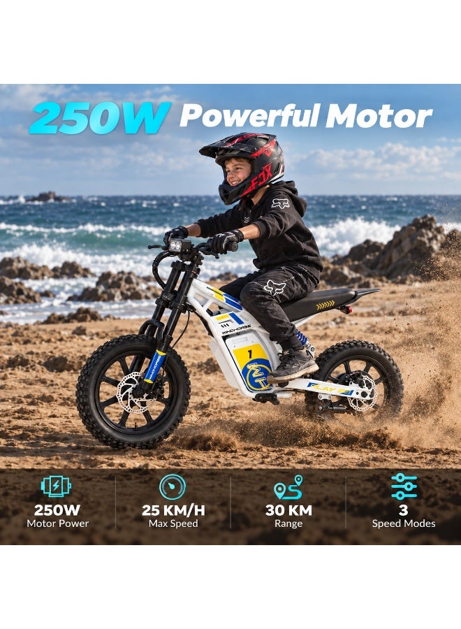 Wind Horse Kids Electric Bike 250W Motor, 25KM/H Max Speed, 36V10Ah Battery, 30 KM Range, Artificial Engine Sound, Bluetooth Speaker, Dual Suspensions, Digital Display, 3 Speed Mods, 16 Inches Tires, Dual Disc Brake (3-10 Age) - Image 4