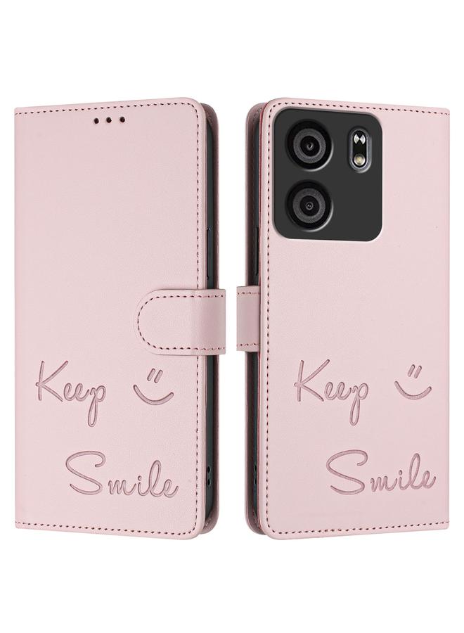 S-TOP Case For BLU View 5 Smile Embossing RFID Leather Phone Case - Image 3