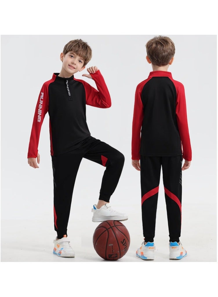 KUYING Children's Basketball Training Suit With Long Sleeves  - Image 1