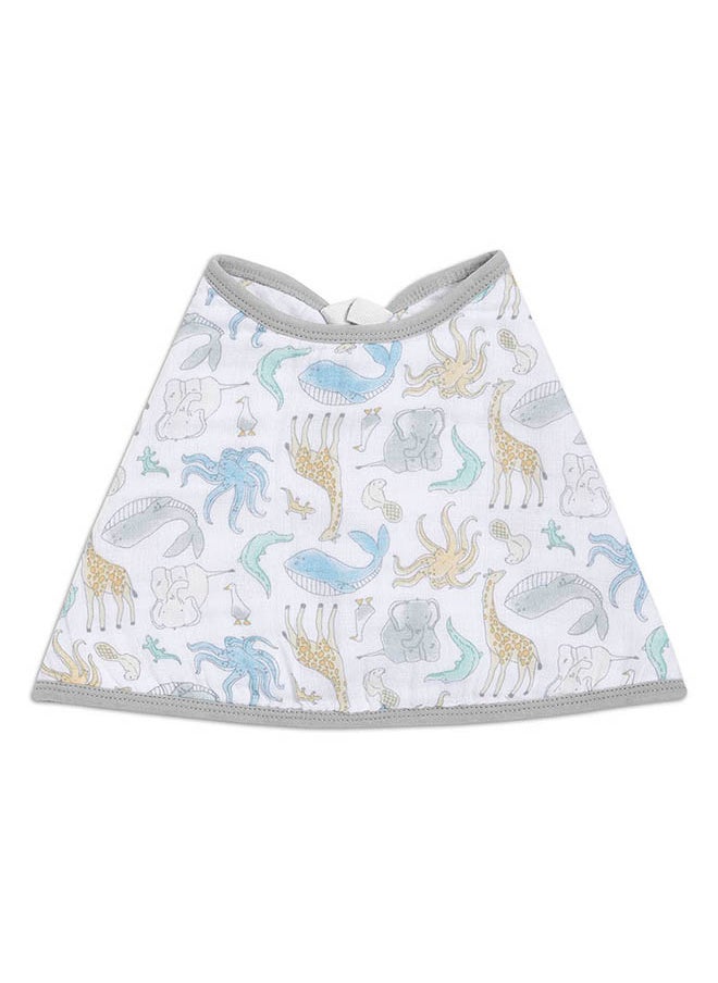 aden + anais Pack Of 1 Essentials Cotton Baby Burpy Bib - Natural History  - Image 1