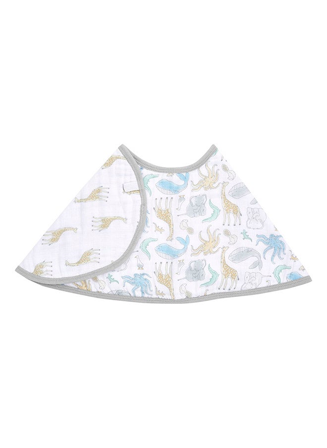 aden + anais Pack Of 1 Essentials Cotton Baby Burpy Bib - Natural History  - Image 2