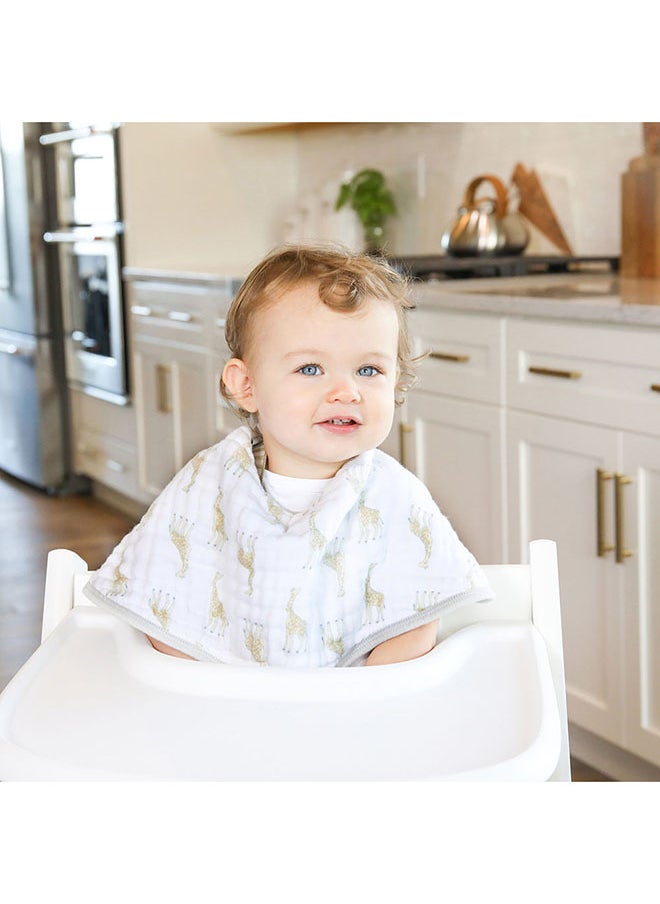 aden + anais Pack Of 1 Essentials Cotton Baby Burpy Bib - Natural History  - Image 5