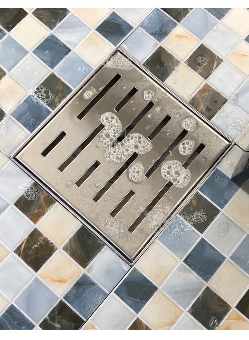 OR Shower Drain Square ZS3-200 S01  Stainless Steel 304 - size 20*20 cm - Image 1
