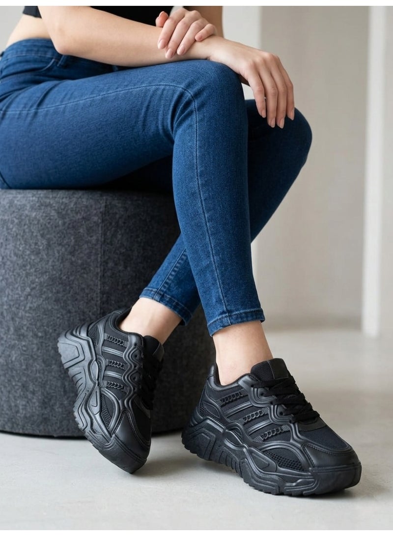 فيبراندا كوتشي نسائي أنيق بتصميم عصري يمنحك مظهرًا شبابيًا L-4-اسود - Image 1