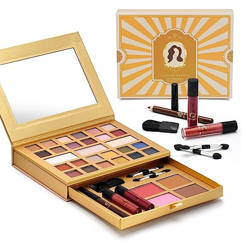 Color Nymph AllinOne Makeup Kit Perfect Set for Women Teens and Beginners TravelFriendly Palette with 24 Eyeshadows Lip Glosses Brushes and Mirror Your Ultimate Makeup Solution