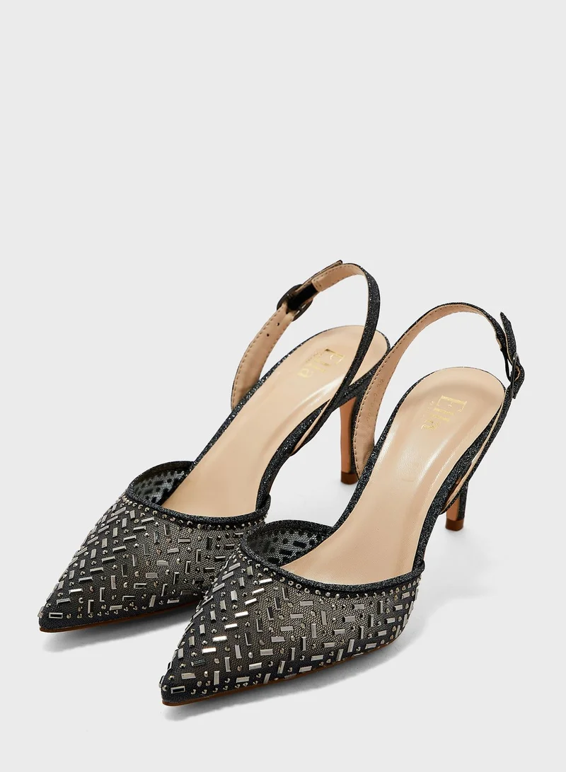 Ella Limited Edition Embellished Pointed-Toe Pumps