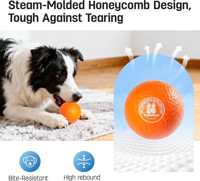 Potaroma Dog Toy Balls for Aggressive Chewers – 3 Pack Indestructible E-TPU Bouncy Pet Fetch Balls Floating Water Pool Toy for Small & Large Dogs, Indoor & Outdoor 2.8 Inch Diameter - Image 3