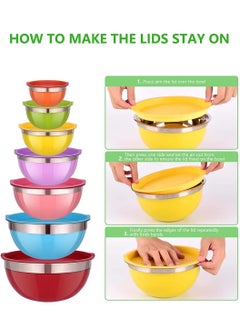 7 PCS Mixing Bowls Set with Lids, Salad Dough Baking Bowl, Measurement Marks and Non-Slip Bottoms Nesting Bowls for Home Kitchen Cooking Baking - pzsku/ZFDA3CC9F42CAC59B8F9BZ/45/_/1716866449/5231276c-e3be-44e3-a9a1-fc50a41cbddd