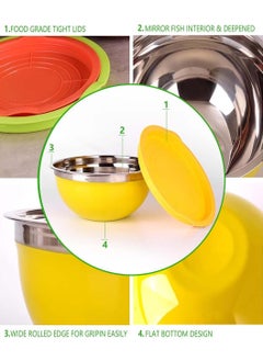 7 PCS Mixing Bowls Set with Lids, Salad Dough Baking Bowl, Measurement Marks and Non-Slip Bottoms Nesting Bowls for Home Kitchen Cooking Baking - pzsku/ZFDA3CC9F42CAC59B8F9BZ/45/_/1716866449/620a86d4-934e-459e-95ee-264d1786fae1