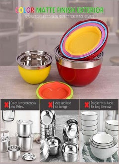 7 PCS Mixing Bowls Set with Lids, Salad Dough Baking Bowl, Measurement Marks and Non-Slip Bottoms Nesting Bowls for Home Kitchen Cooking Baking - pzsku/ZFDA3CC9F42CAC59B8F9BZ/45/_/1716866449/7d1f0425-fbbd-4e40-b27e-4a0b90fef708