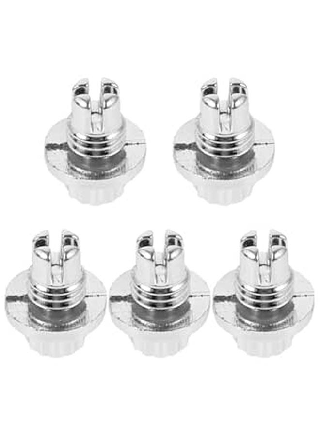 5pcs Silver Steel Car Wheel Lug Nuts Replacement for Automotive and Trailer - Image 1