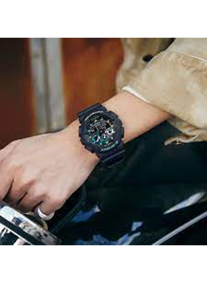 G-SHOCK ساعة يد تناظرية + رقمية من الراتنج GA-100RC-1ADR - Image 2