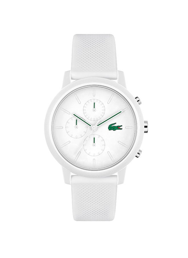 LACOSTE Men's Chronograph Round Shape Silicone Wrist Watch 2011246 - 43 Mm  - Image 1