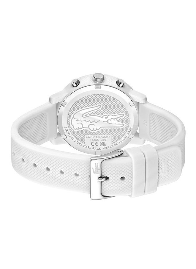 LACOSTE Men's Chronograph Round Shape Silicone Wrist Watch 2011246 - 43 Mm  - Image 2