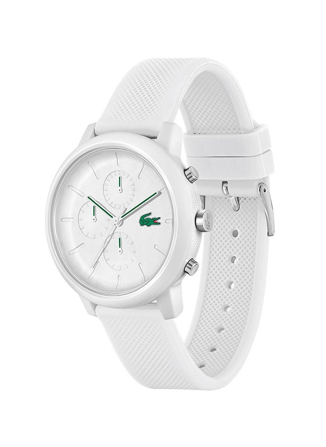 LACOSTE Men's Chronograph Round Shape Silicone Wrist Watch 2011246 - 43 Mm  - Image 3