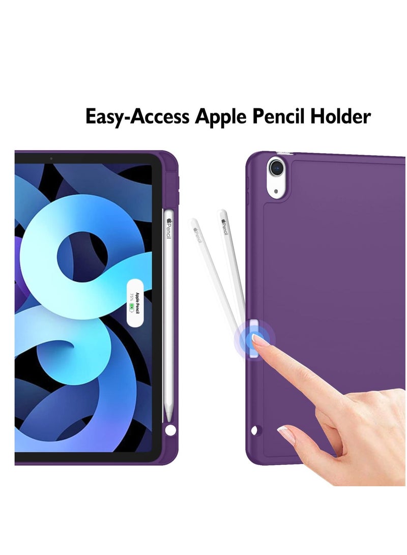ELTRAZONE Dark Purple Smart Case for iPad Air – Fits 6th Gen 11-Inch (2024), 5th & 4th Gen 10.9-Inch (2022/2020), Touch ID Support & Auto Wake/Sleep - Image 3
