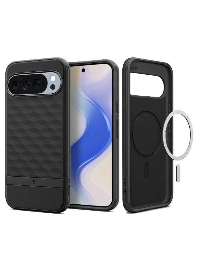 Spigen غطاء ماغ فيت بارالاكس لجهاز جوجل بيكسل 10 برو XL مع ميزة ماغ سيف - أسود غير لامع - Image 1