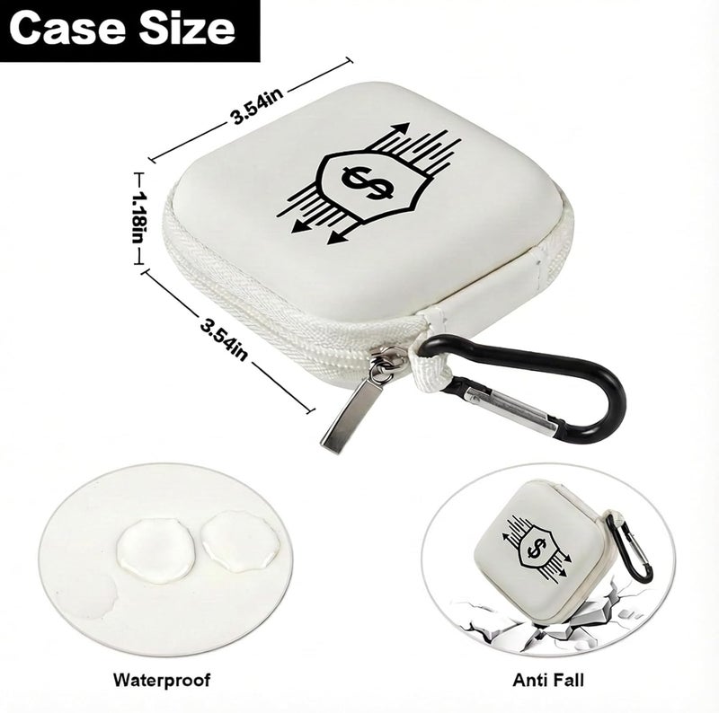 Comecase Chip Card Reader Scanner Case, Hard Carrying Bag Holder Fits Square A-SKU-0485 Contactless Reader with USB Charge Cable for EMV Chip Cards/Apple Pay/Android Pay (Off White) - Image 5