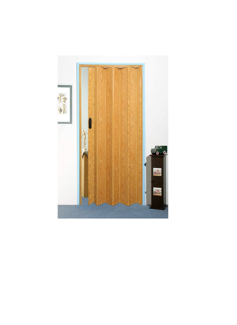 ROBUSTLINE Robustline Folding Sliding Doors 210cm Height x 100cm Width, Made in Taiwan (LIGHT OAK)  - Image 2