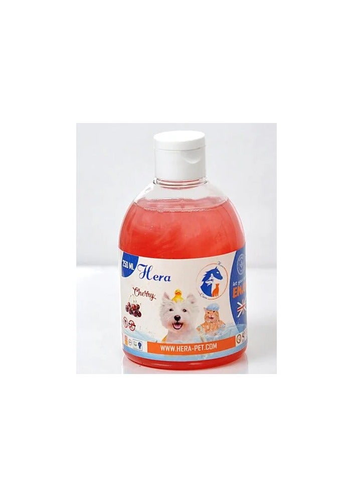 هيرا شامبو للقطط والكلاب برائحة الكرز – ضد القراد والبراغيث والعث – 250 مل - Image 2