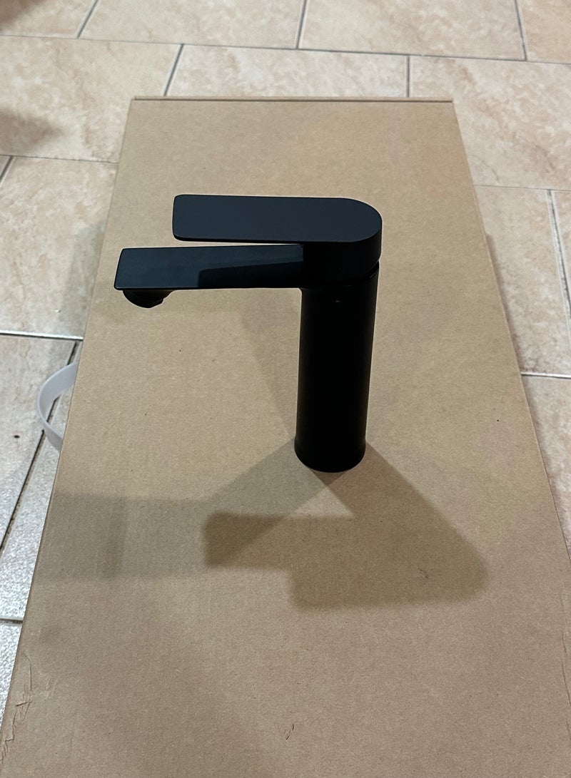 Automatic matte black short sink mixer  - Image 5