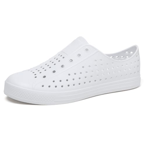 SAGUARO Mens Garden Shoes for Women Breathable Slip-On Gardening Clogs Quick Dry Non-Slip Water Shoe Outdoor Beach Sandals Aero XVII White 10 Women/8 Men - Image 1