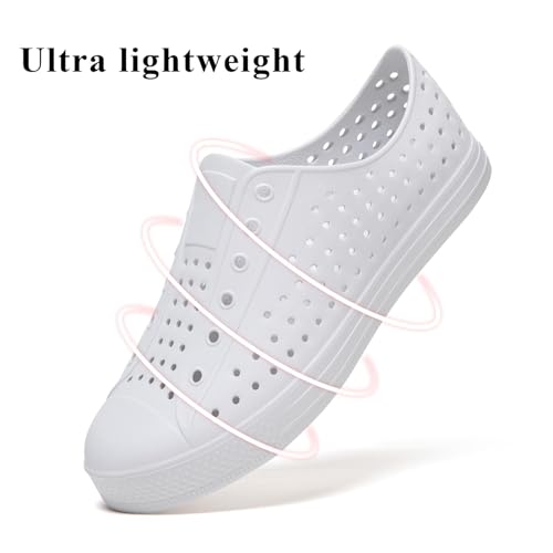 SAGUARO Mens Garden Shoes for Women Breathable Slip-On Gardening Clogs Quick Dry Non-Slip Water Shoe Outdoor Beach Sandals Aero XVII White 10 Women/8 Men - Image 2