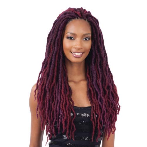 Freetress Braids 2X BO LOC 18 Synthetic Crochet Braid Pack of 6 1B Off Black