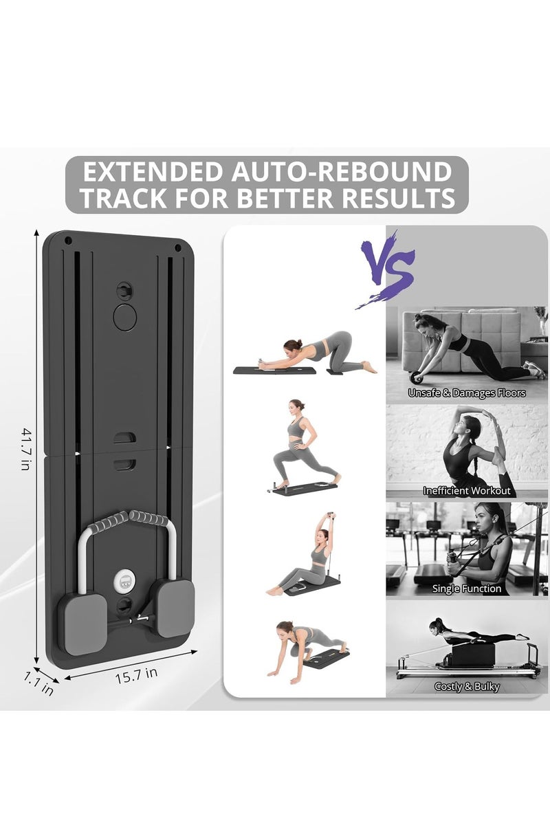 ELTRAZONE Multifunctional Foldable Pilates Reformer Board – Abdominal Core Trainer & Pilates Board Set for Full Body Home Workouts, Adjustable Fitness Machine for Strength & Flexibility Training - Image 3