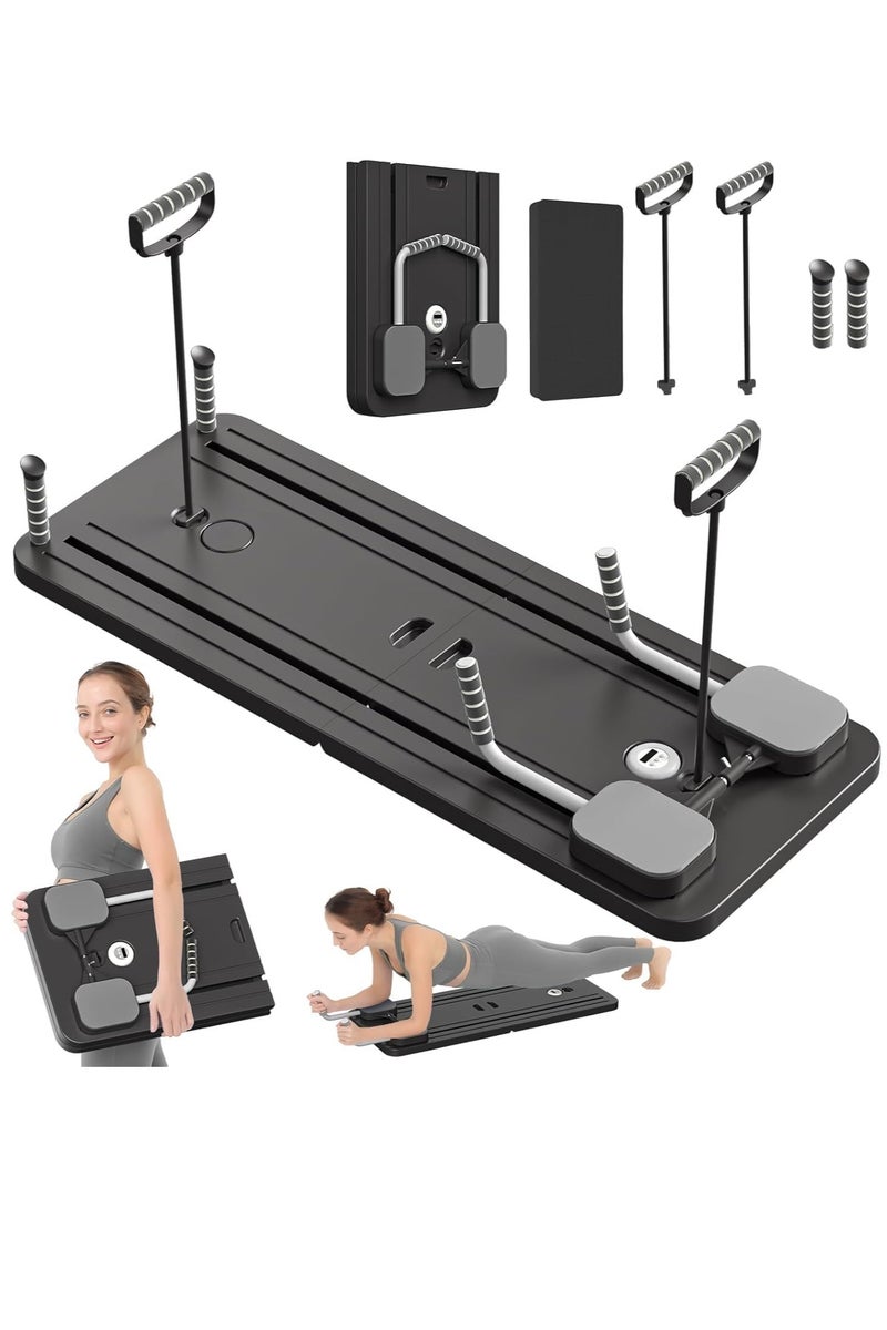 ELTRAZONE Multifunctional Foldable Pilates Reformer Board – Abdominal Core Trainer & Pilates Board Set for Full Body Home Workouts, Adjustable Fitness Machine for Strength & Flexibility Training - Image 1