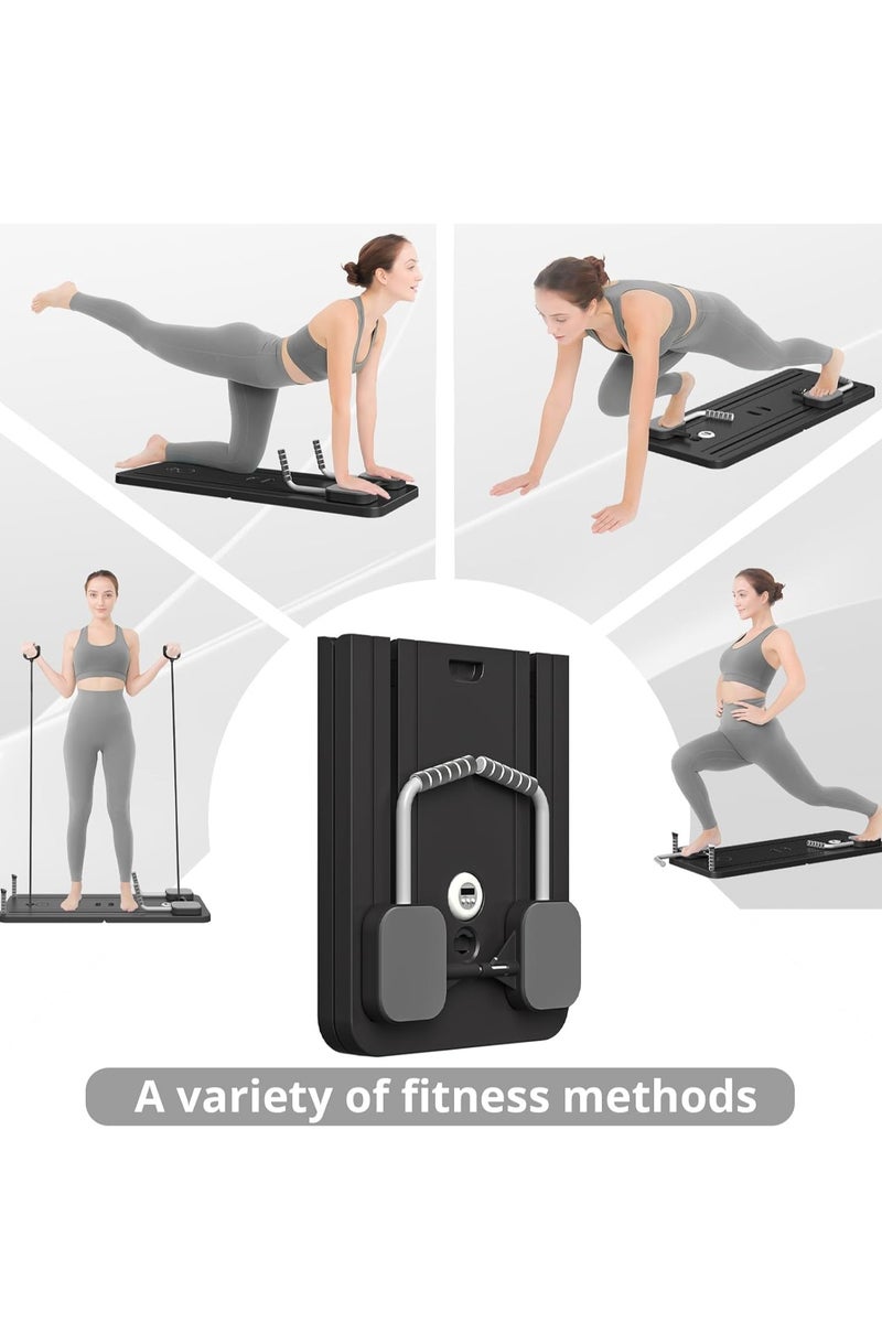 ELTRAZONE Multifunctional Foldable Pilates Reformer Board – Abdominal Core Trainer & Pilates Board Set for Full Body Home Workouts, Adjustable Fitness Machine for Strength & Flexibility Training - Image 2