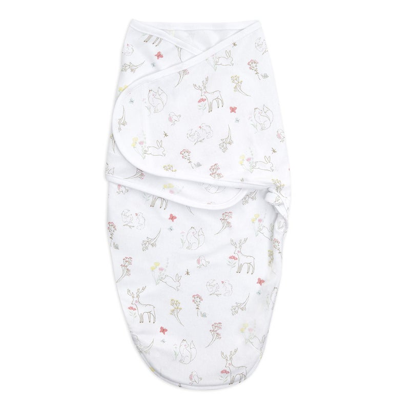 aden + anais Essentials Easy Swaddle Wrap Quick Change with Bottom Zipper, Snug Cotton Knit Baby Wrap Swaddle Blanket for Newborns, TOG 1.0, 3-Pack, Fairy Tale Flowers, 0-3 Months, Small/Medium - Image 4