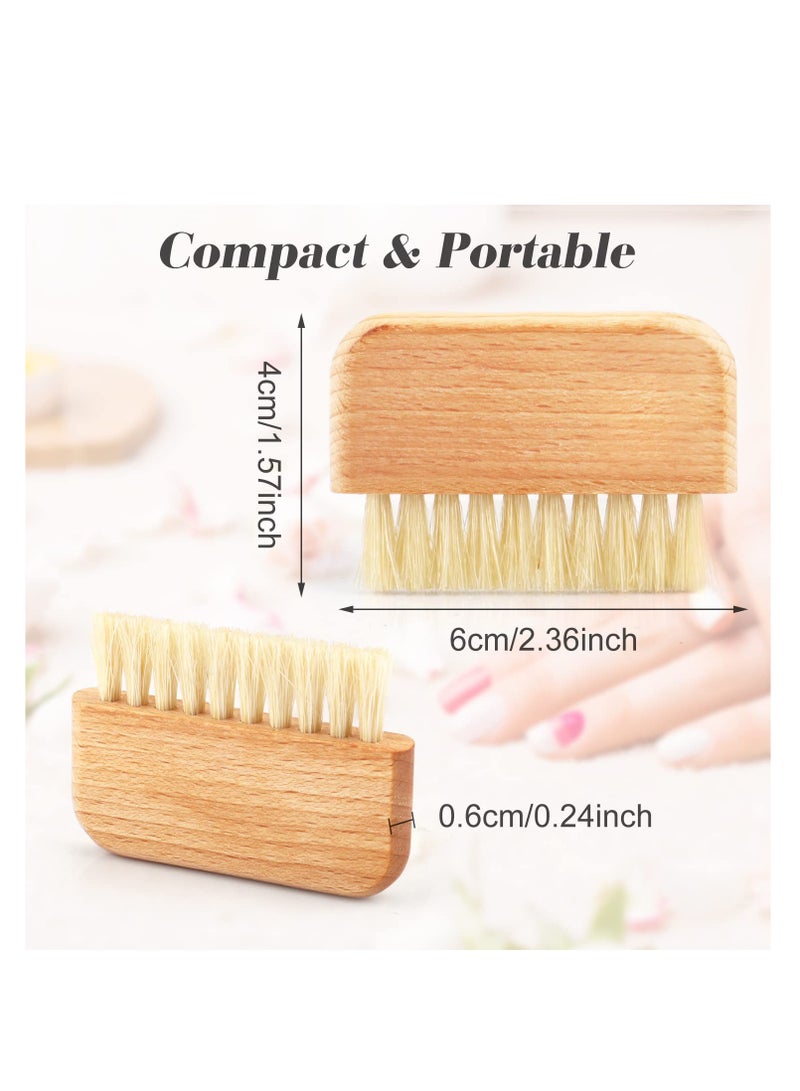 4 Pack Wooden Nail Brushes Natural Fingernail Brush Toes Nails Scrub Cleaning Brush Tool for Women Men Manicure Pedicure Salon Garden Mechanic - Image 4