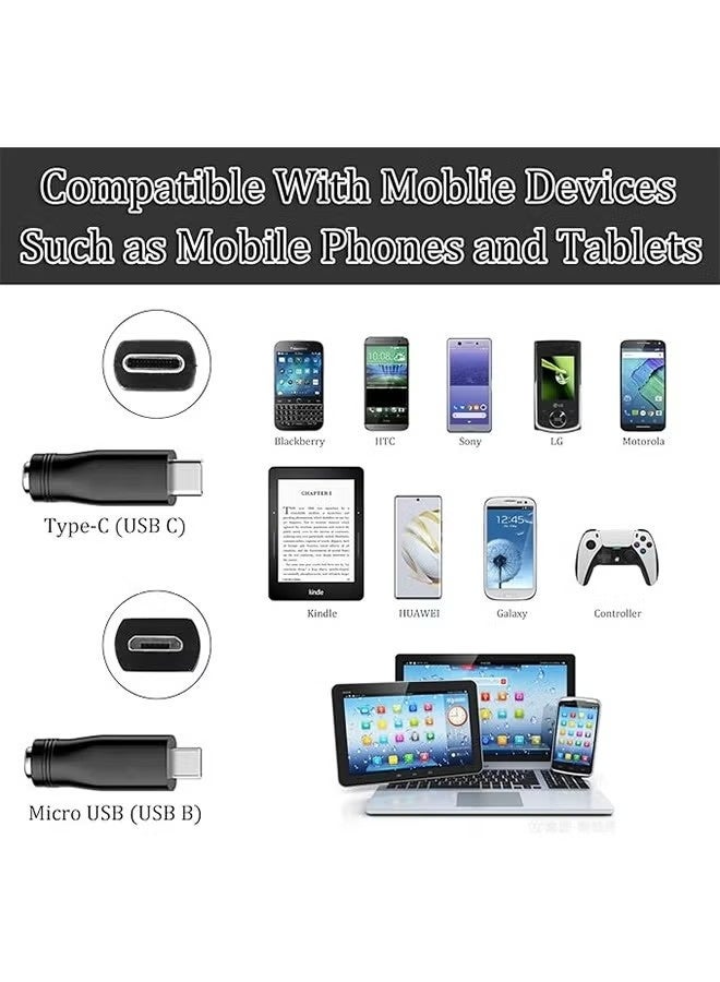 USB to DC 5V Power Cable 1M with 11pcs DC Tips Universal Charging Cord 5.5x2.1mm Micro USB Type-C Connector for Router Camera LED Devices - Image 4