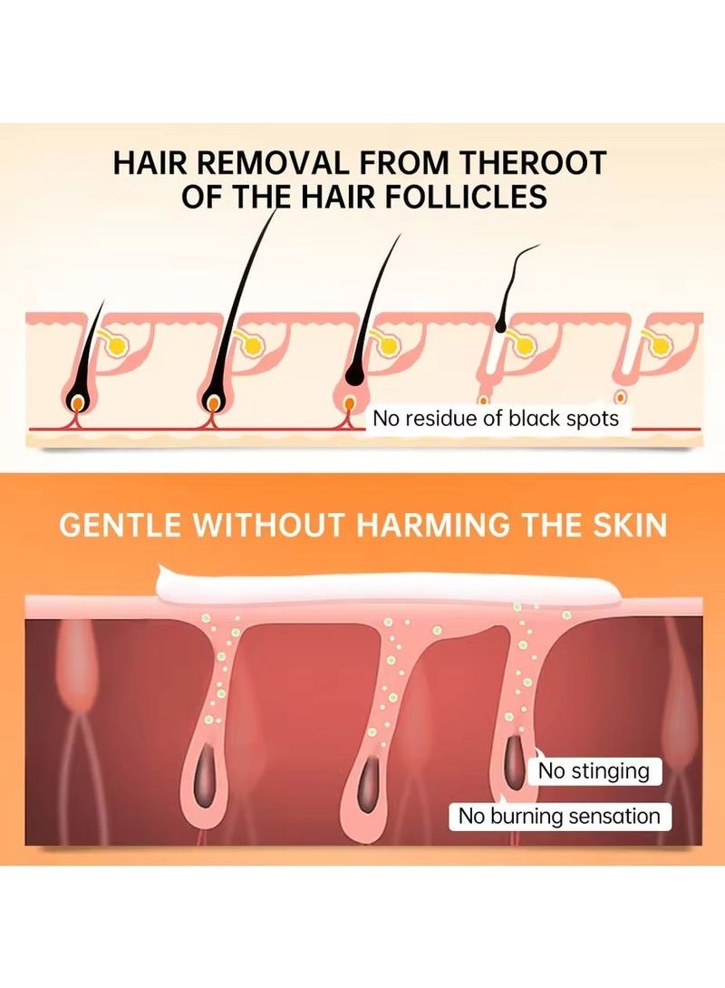 JoyPretty Painless Hair Removal Cream Wax For Depilation Lip Face Underarm Private Gently Efficiently Removes Hair Depilatory Cream - Image 5