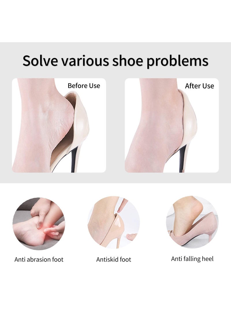 Sweet seven Heel Pads and Grips - 4 Pairs | Perfect Fit for Loose Shoes, High Heels, and Prevents Rubbing, Blisters, and Heel Slipping | Universal Liners for Men and Women - Image 3
