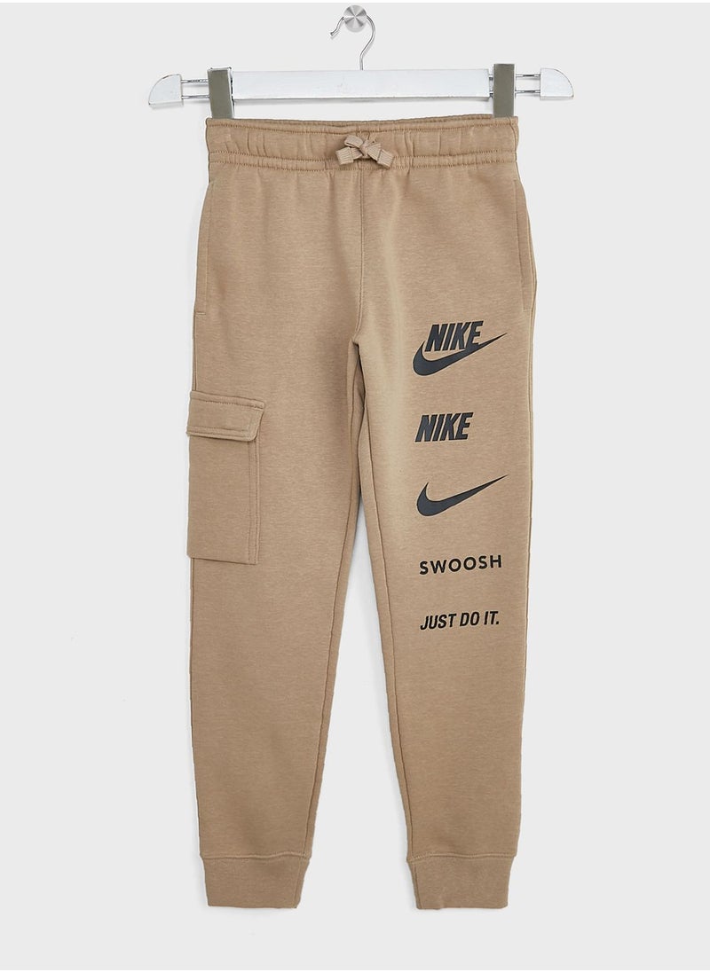 Nike - Kids Fleece Cargo Pants - Image 1