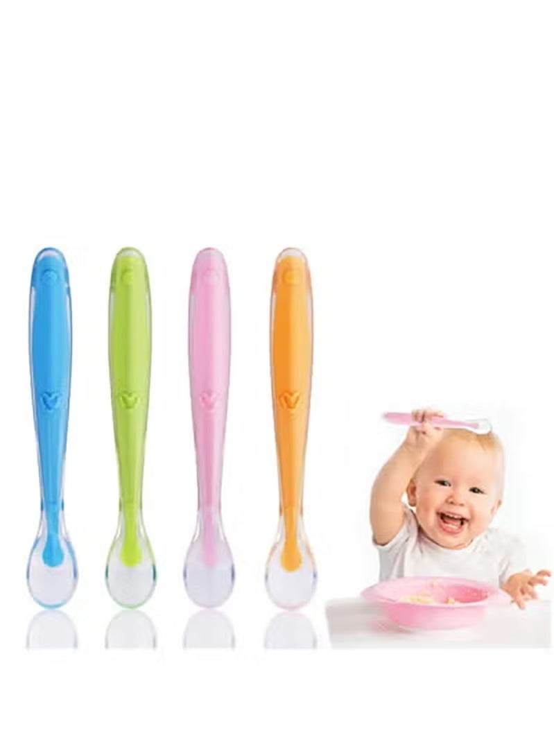 Baby Feeding Spoon with Storage Box, Soft-tipped Silicone Spoon, Baby Training Spoon, Suitable for Newborn Training, BPA-Free - Image 1